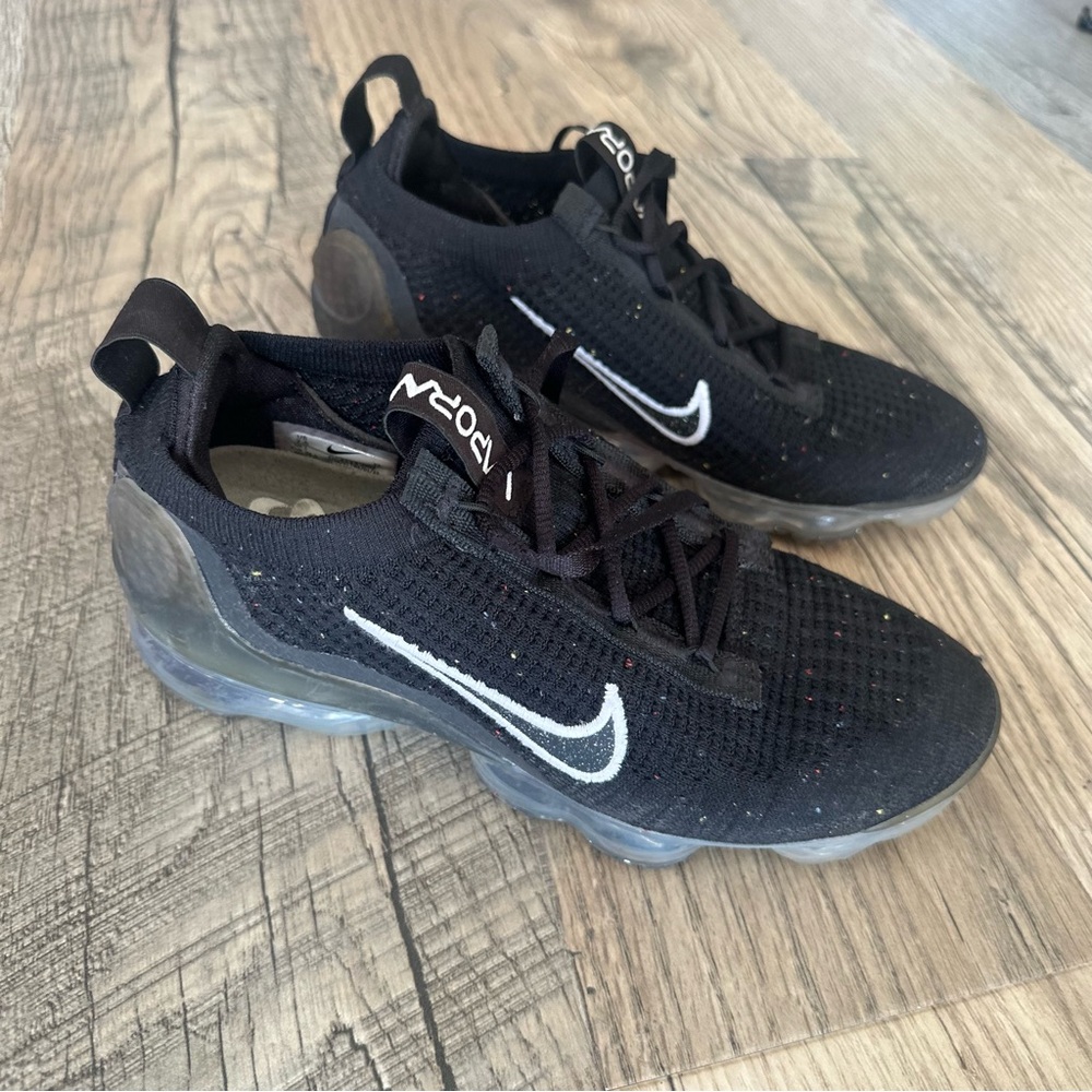 Nike Black and White VaporMax Flyknit Sneakers